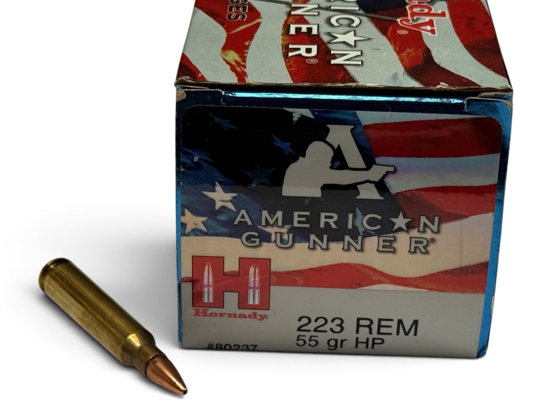 NIB 47rds. of .223 REM. 55gr. HP Hornady American Gunner Ammunition - 6