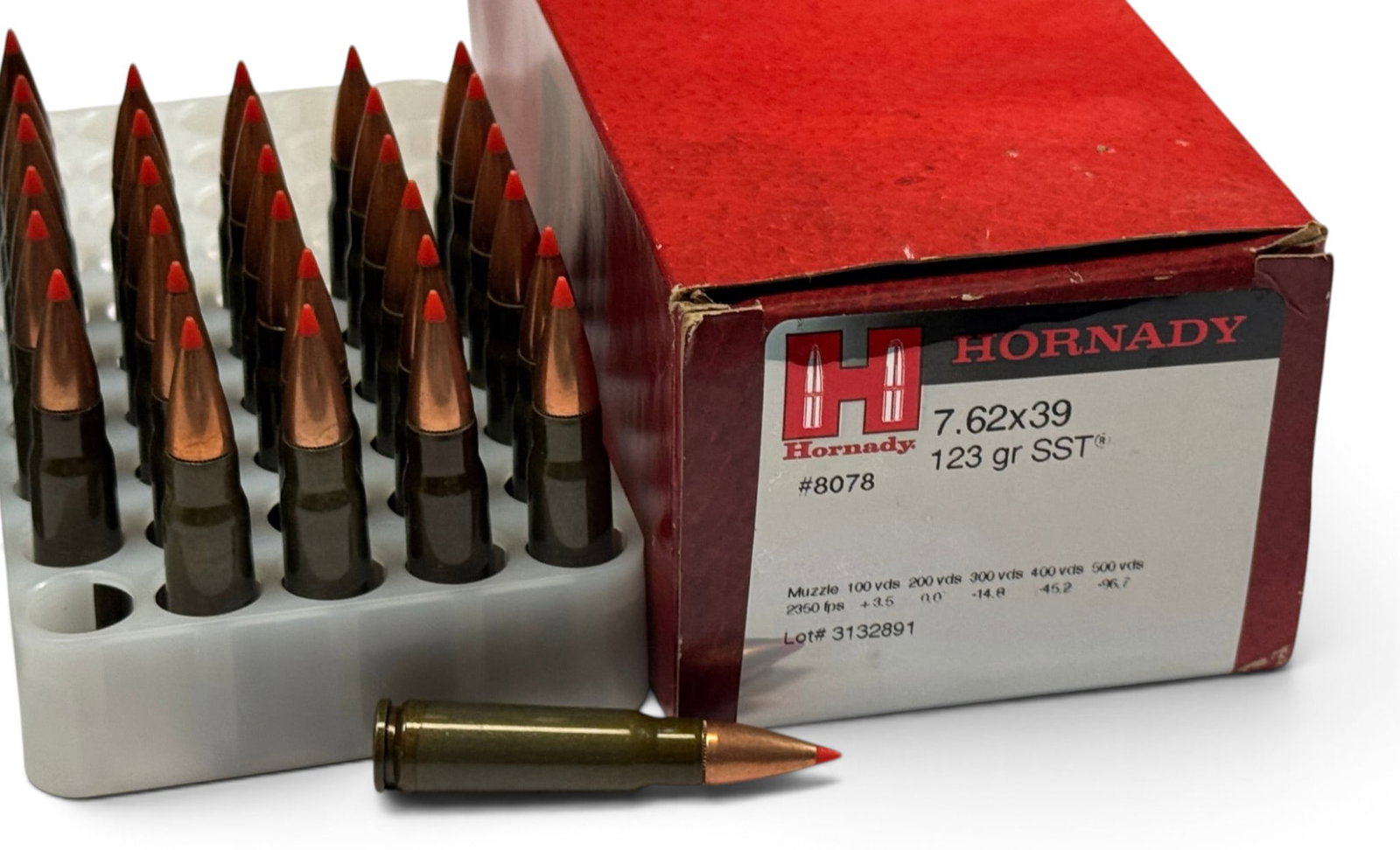 NIB 118rds. of 7.62x39mm High Quality 123gr. Factory Ammunition - 2