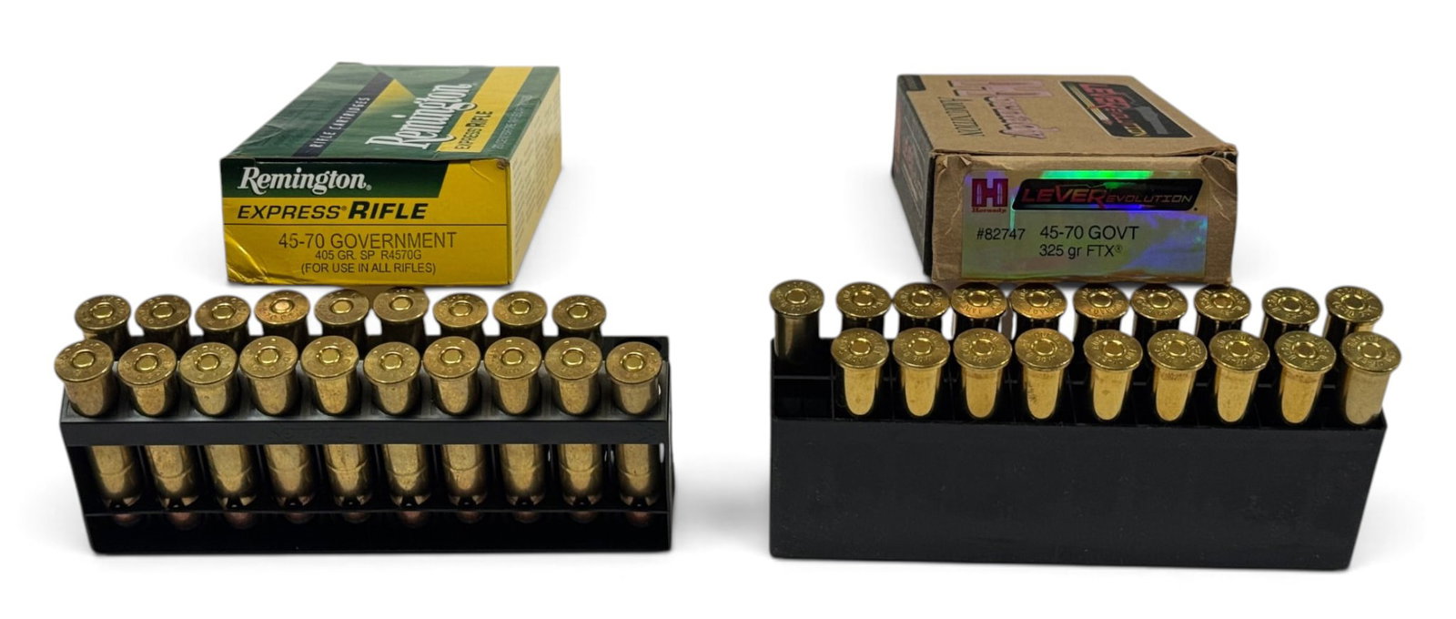 NIB 38rds. of .45-70 GOVT. 325gr. FTX Hornady & 405gr. Remington Ammunition: See Photo(s)
