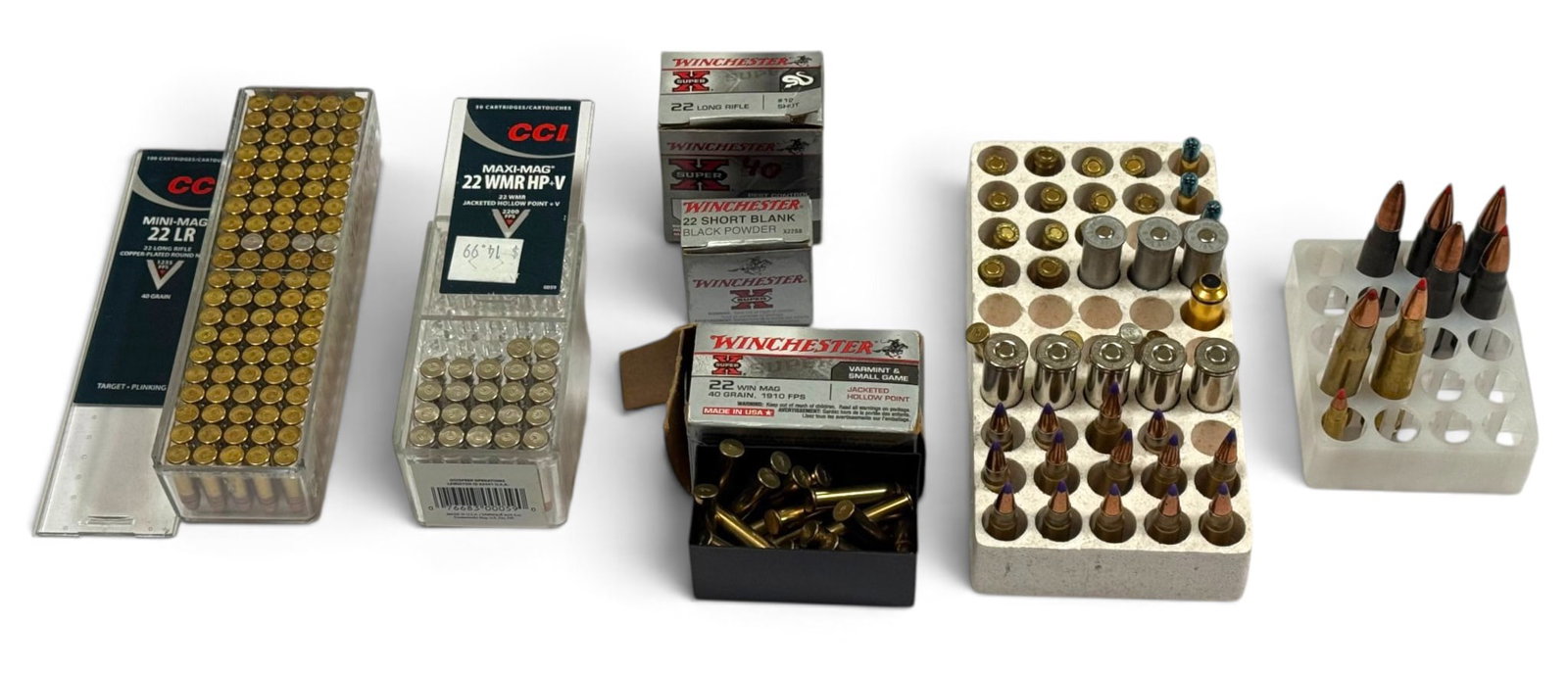 Large Lot of Various Factory Ammo - .22 CAL, 5.7x28mm, .45 LC, 7.62x39, .243 WIN, .25 AUTO & M (1 of 14)