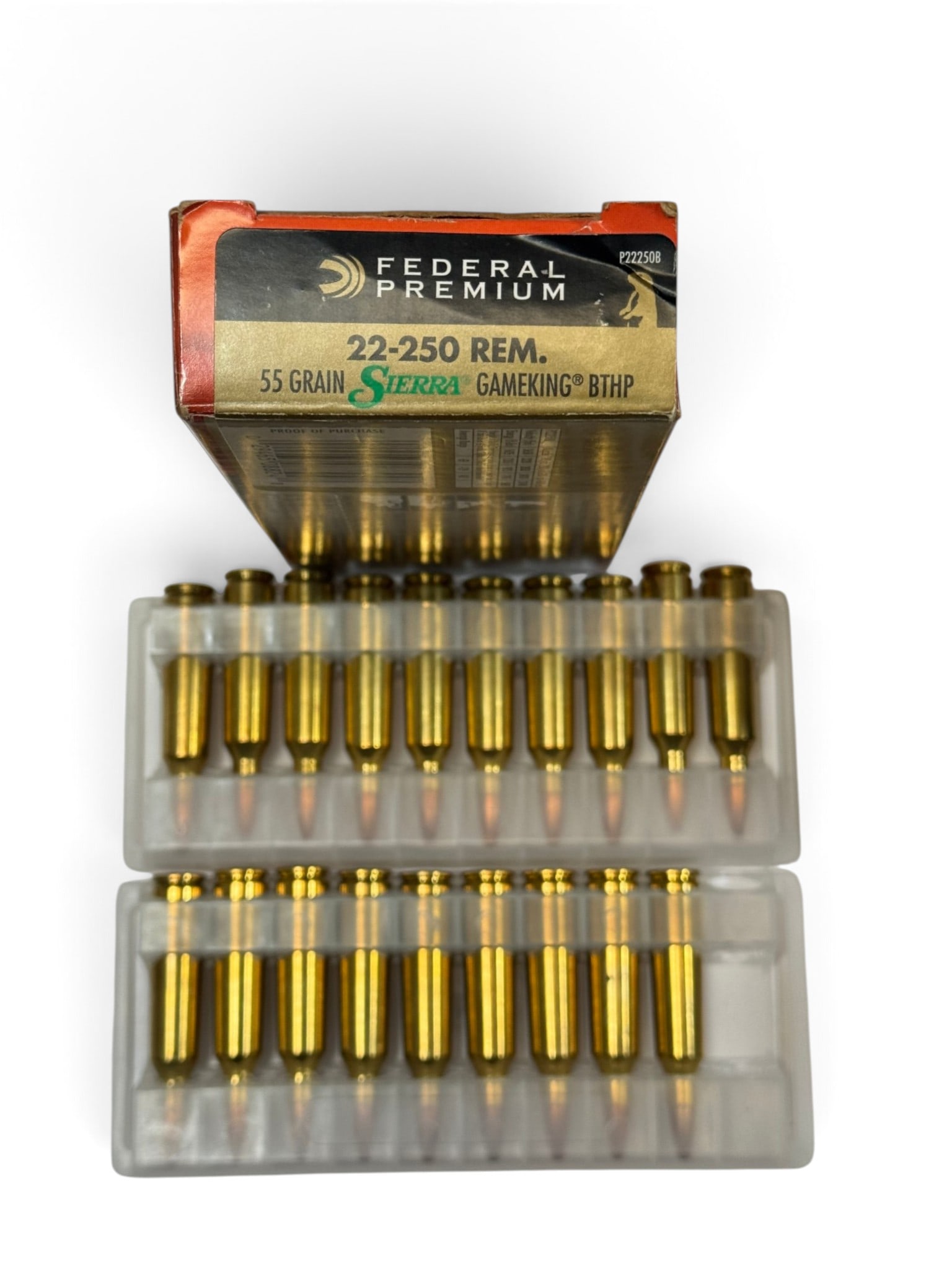 NIB 32rds. of .22-250 REM. High Quality Factory Ammunition - 2