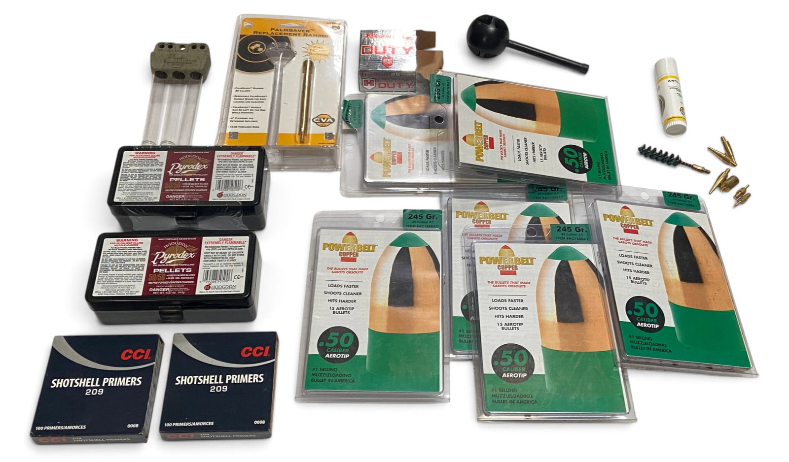 Large Blackpowder Lot of Bullets, Primers, Pellets, Gun Cleaning Equipment and More: See photos for what’s all here