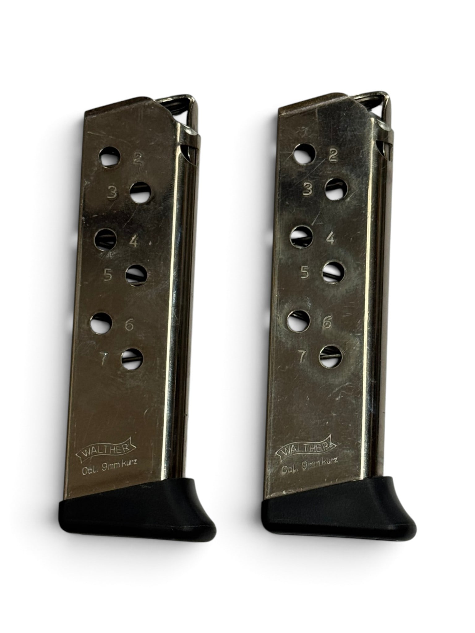 (2) Factory Walther PPK/S (7-Round) .380 ACP/9mm Kurz Magazines: See Photo(s)