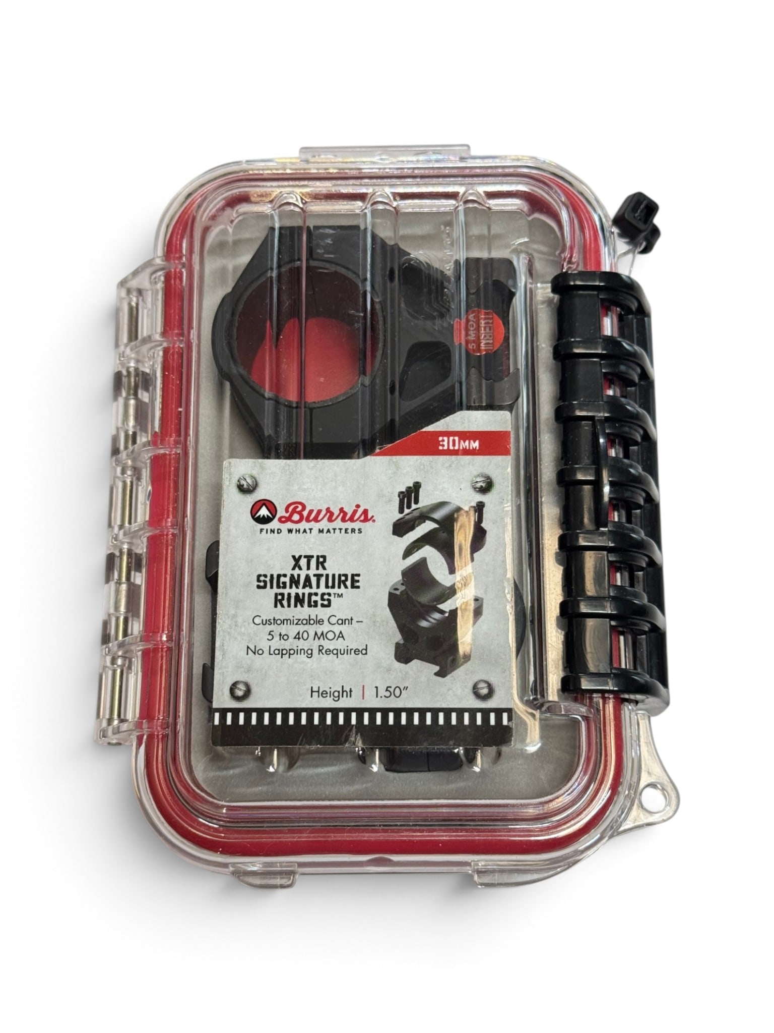 NIB Burris XTR Signature 30m Scope Rings: 30mm | 1.50" Height | Item # 420223 | Sealed in Waterproof Container