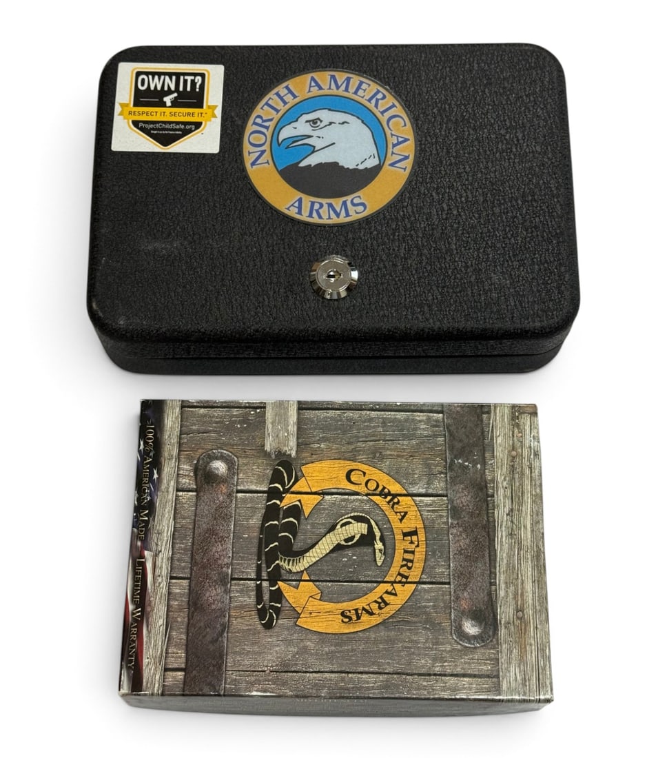 NAA Safety Storage Locking Box & Cobra Firearms C22MCR 22 Mag Derringer Box (1 of 5)