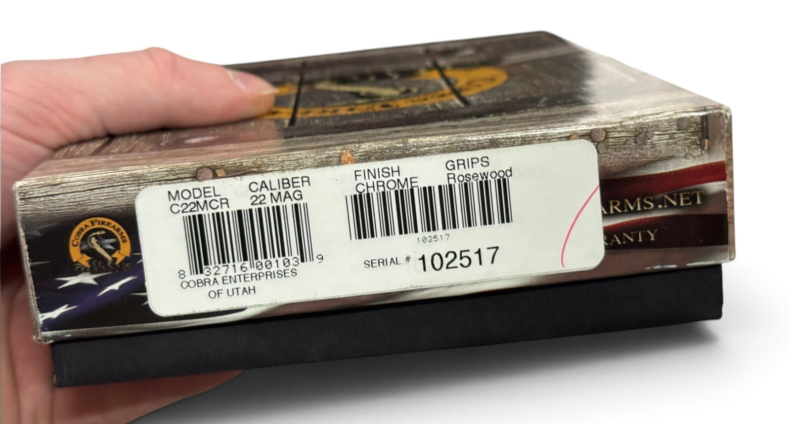 NAA Safety Storage Locking Box & Cobra Firearms C22MCR 22 Mag Derringer Box - 2
