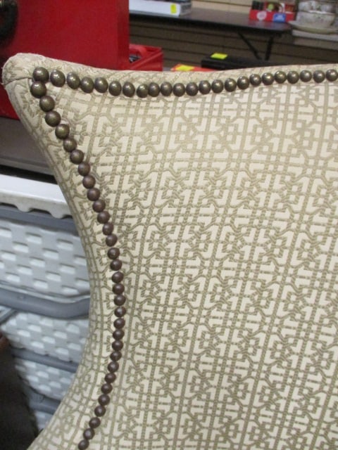 Bronzed Nailhead Upholstered Accent Chair - 5
