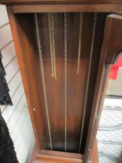 Colonial w/brass Finish Dial & Moon Phase Indicator Grandfather Clock - 3