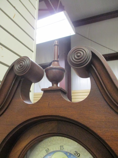 Colonial w/brass Finish Dial & Moon Phase Indicator Grandfather Clock - 9