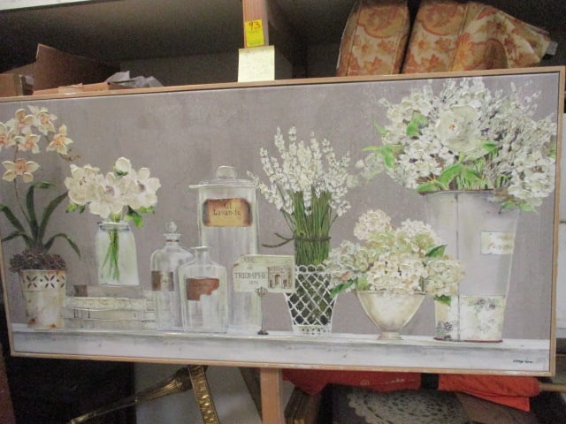 Kathryn White 'Maison de la Fleur Blanche' Still Life Wall Art: 47 x 23