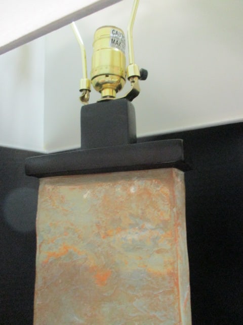 Rectangular Table Lamps (PR) w/Slate Base - 3