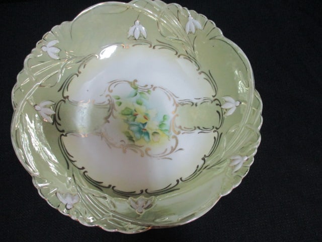 Germany Handpainted Porcelain Serving Bowl - 2