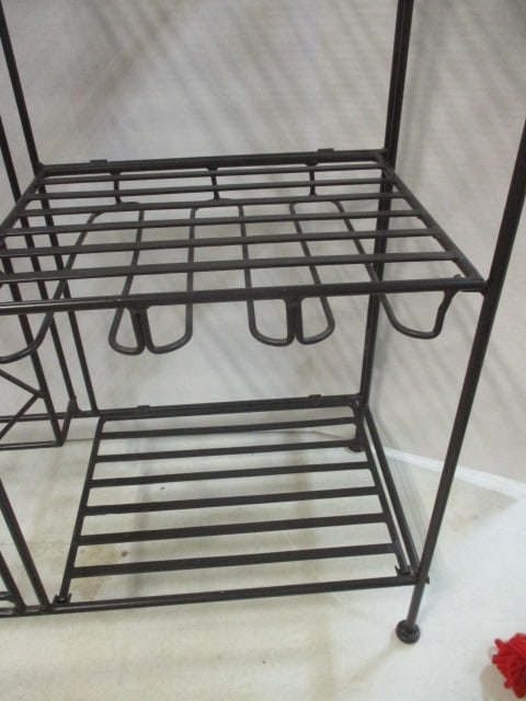Black Metal Freestanding Wine Rack - 2