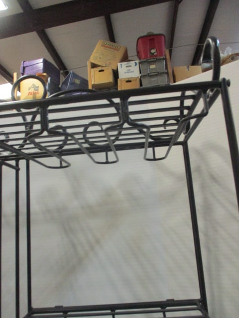 Black Metal Freestanding Wine Rack - 3