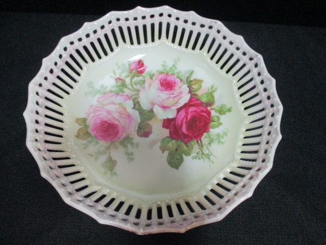 Reticulated Antique Porcelain Bowl (Germany) - 2