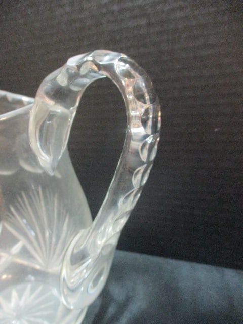 Lead Crystal Starburst Pattern Pitcher - 2