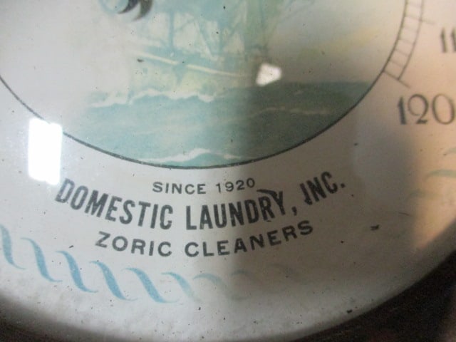 Ship's Wheel Adv. Thermometer (Domestic Laundry Zoric Cleaners) - 3