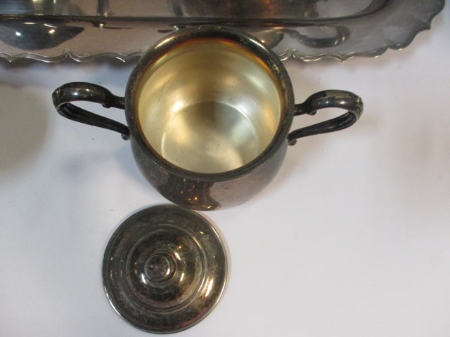 Sheridan 3 PC Silverplate Tea Set, Silverplate Coffee Pot, England - 3