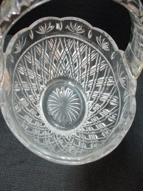 Lead Crystal Vtg. Decorative Basket - 3