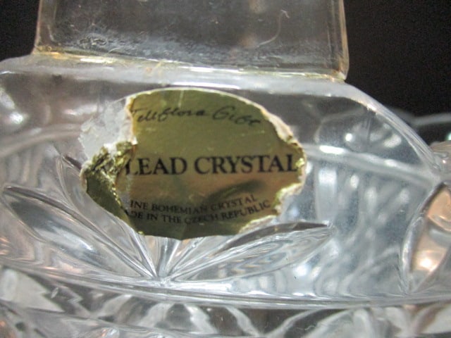 Lead Crystal Vtg. Decorative Basket - 4