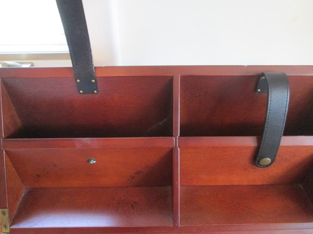 2003 The Bombay Co. Campaign Style Mahogany Correspondence Chest - 4