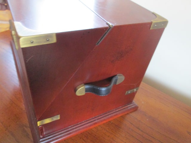 2003 The Bombay Co. Campaign Style Mahogany Correspondence Chest - 6