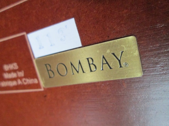 2003 The Bombay Co. Campaign Style Mahogany Correspondence Chest - 8