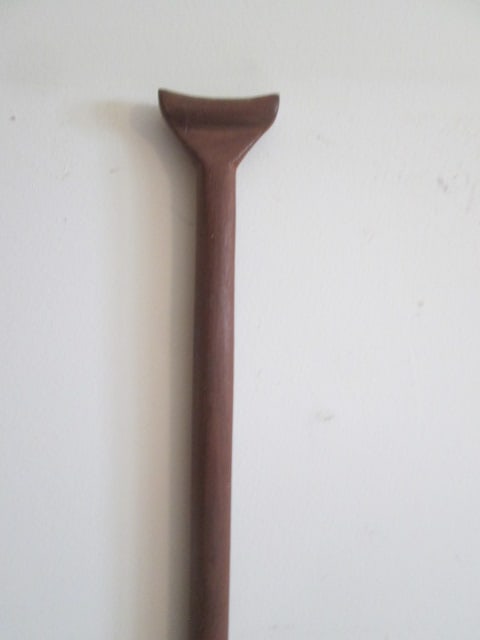 Two Old Wooden Long Handle Paddles - 5