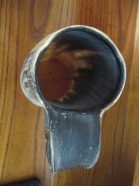 Hand Crafted Artisan Polished Bovine Horn Tankard - 3