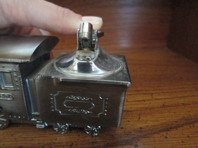 Cast Metal Train Locomotive Table Lighter - 3