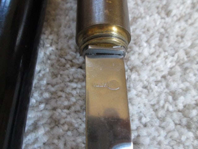 Black Sword Cane with Brass Accent - 3