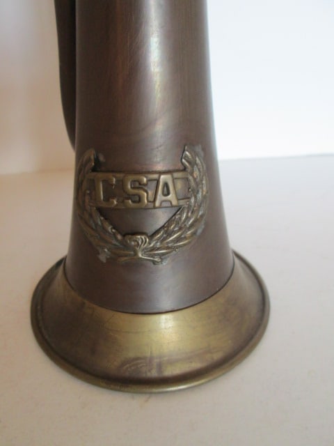 Decorative C.S.A. Replica Brass and Copper Military Style Bugle - 2
