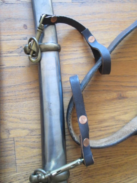 Decorative C.S.A. Replica Sword with Brass and Silver Tone Metal Scabbard and - 5