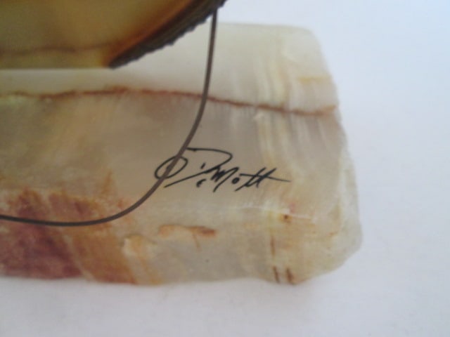Midcentury DeMott Signed Brass Clipper Ship Sculpture on Marble Base - 4
