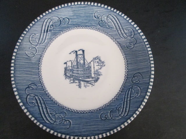 33 Pieces of Currier & Ives Blue by Royal Multi-Motif Center Scene Dinner Ware - 6