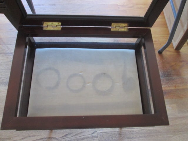 The Bombay Co. Mahogany and Glass Display Accent Table - 3