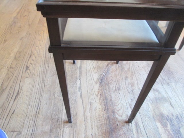 The Bombay Co. Mahogany and Glass Display Accent Table - 4