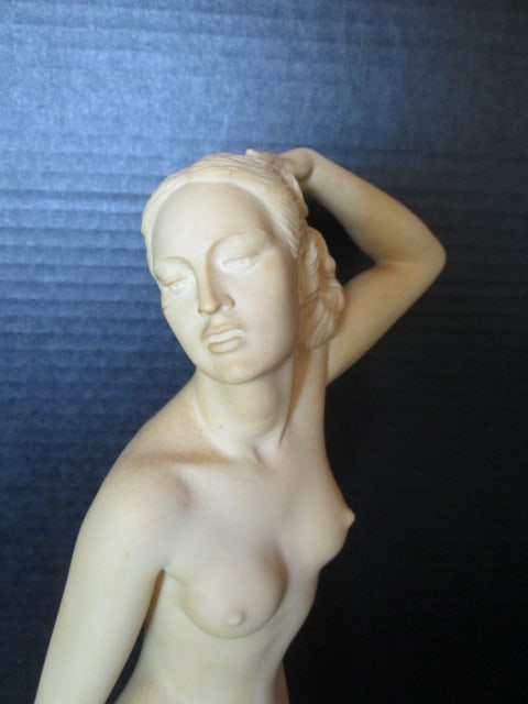 Vintage Made in Italy Carved Classical Female Nude Figure - 2
