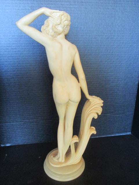 Vintage Made in Italy Carved Classical Female Nude Figure - 5