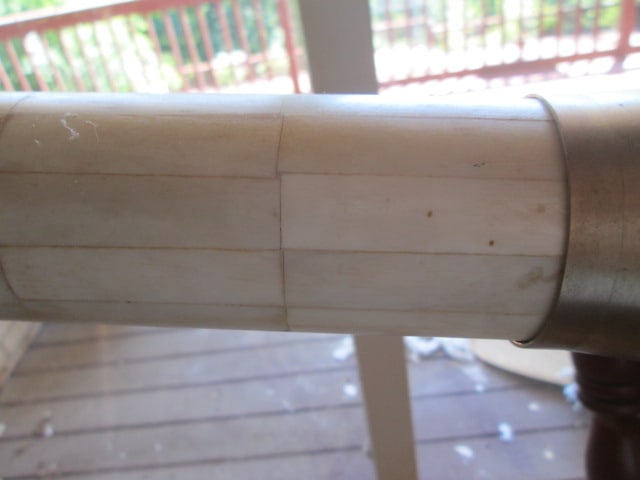Bone Veneer Brass Telescope with Wooden Tripod - 4