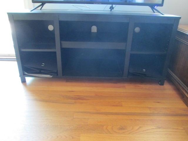 MainStays Parson Collection Media Console with Two Folding Storage Baskets: 45 1/2" x 16" x 21", Local Pickup Only