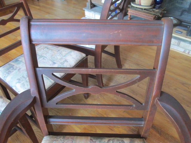 Vintage Mahogany Arm and Side Chairs - 10