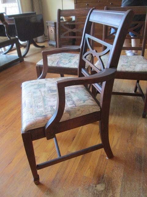 Vintage Mahogany Arm and Side Chairs - 11