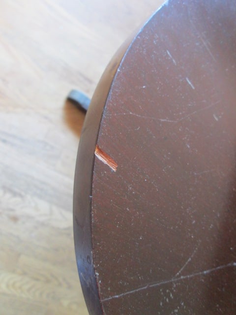 Vintage White Furniture Co. Mahogany Drop Leaf Table with Brass Cap Splay Feet - 11