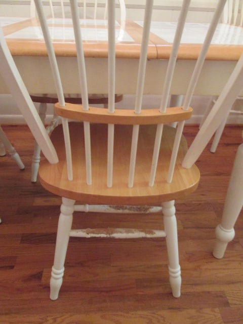 America 2 Tone Natural Maple and White Ceramic Tile Top Dining Table Set - 5
