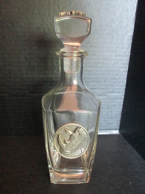 Heritage Metal Works Fine Pewter Glass Liquor Decanter and Old Fashion Set with - 4