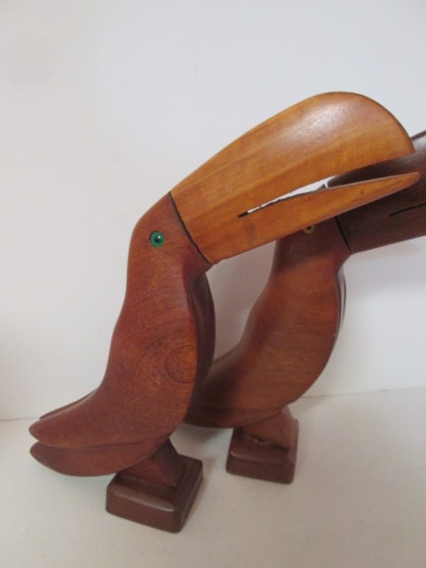 Tribal Folk Art Wood and Stone Carved Animals - 5
