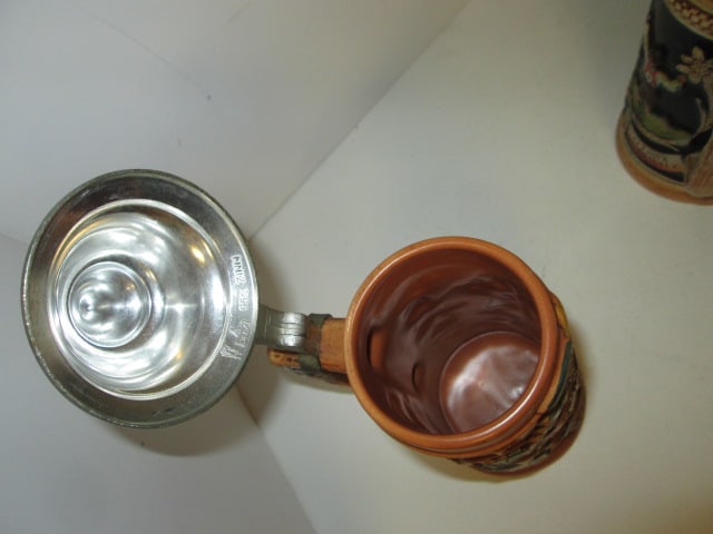Three German Bas-Relief Stoneware Tankards - 10