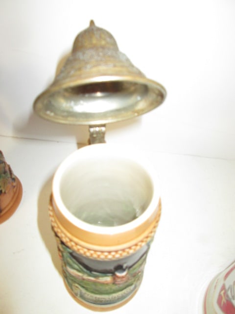 Three German Bas-Relief Stoneware Tankards - 6
