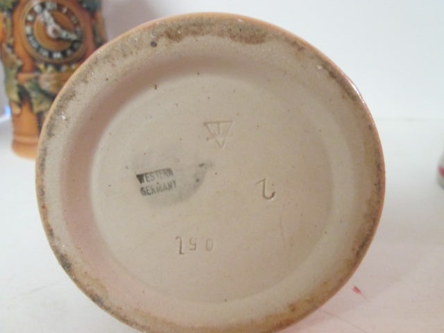 Three German Bas-Relief Stoneware Tankards - 7